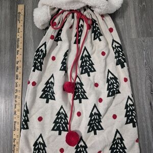 Marshalls Festive Holiday Sack with Red and Green Trees